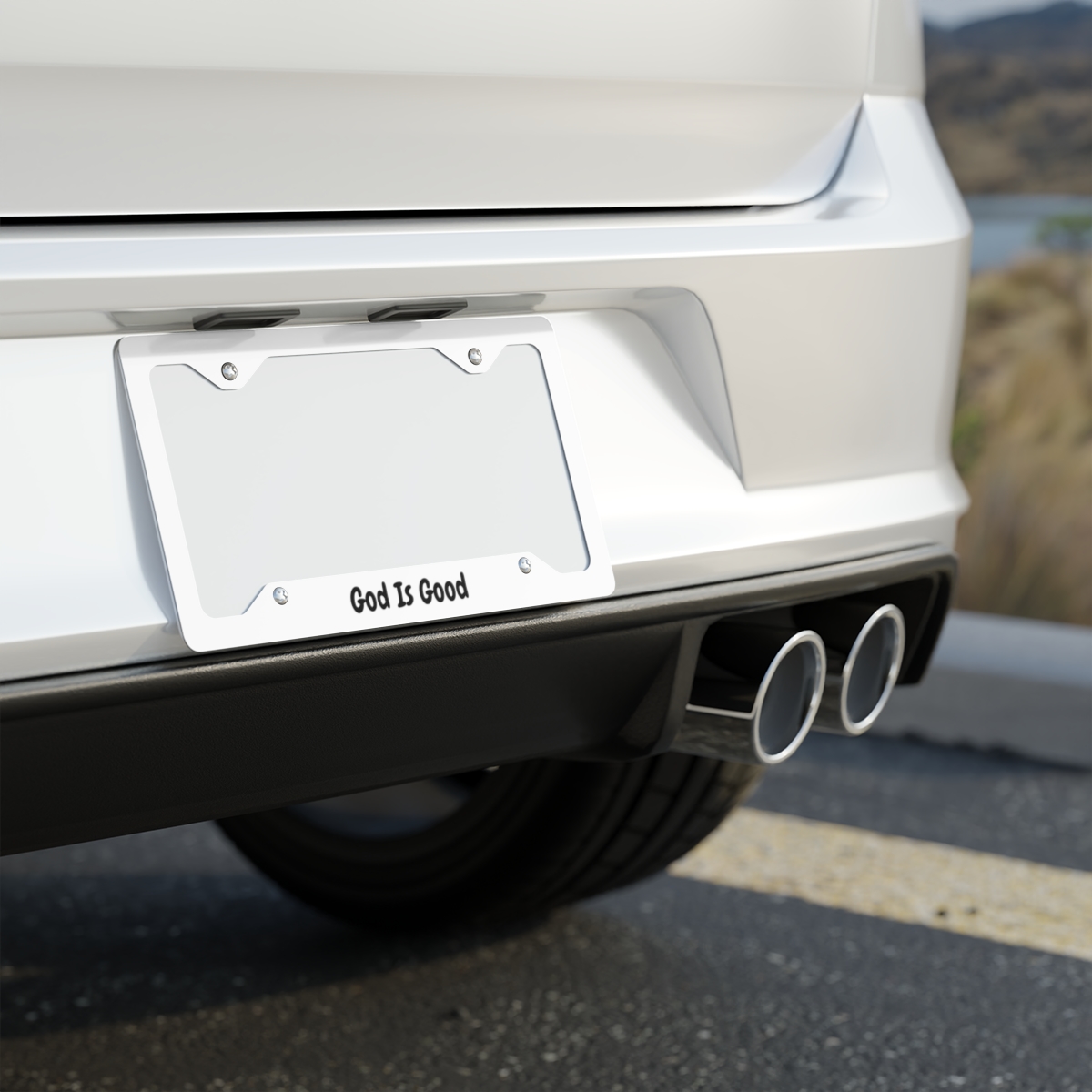 God Is Good Metal License Plate Frame - Image 3