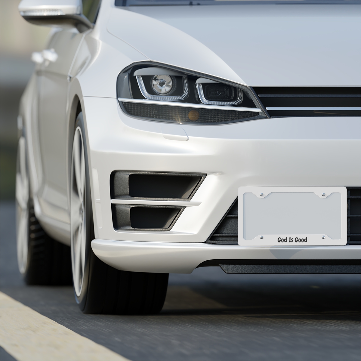 God Is Good Metal License Plate Frame - Image 4