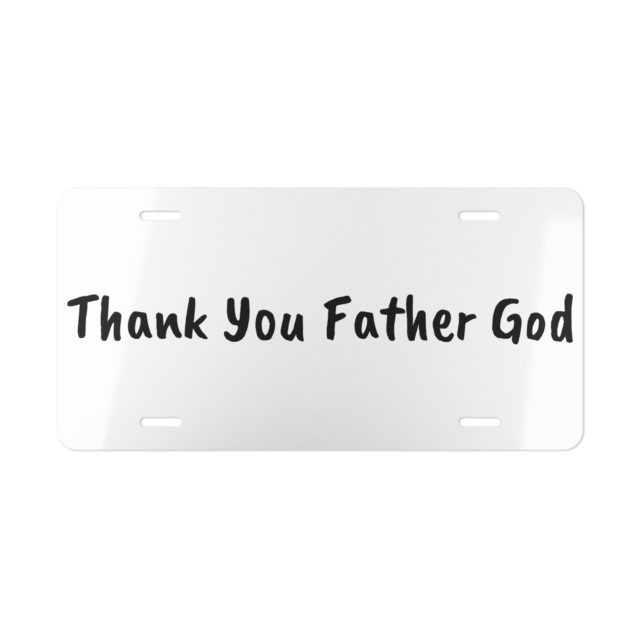 Thank You Father God Vanity Plate