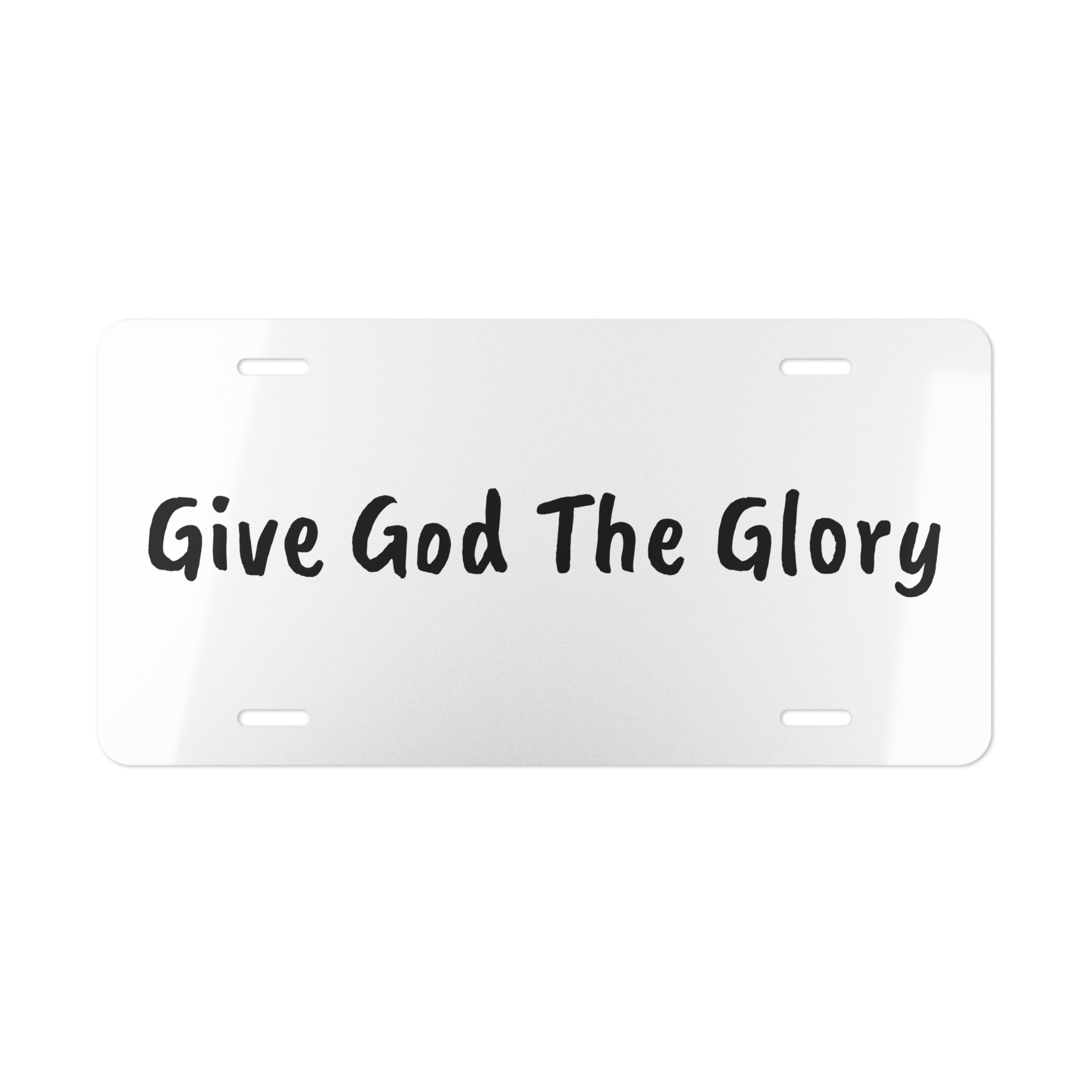 Give God The Glory Vanity Plate